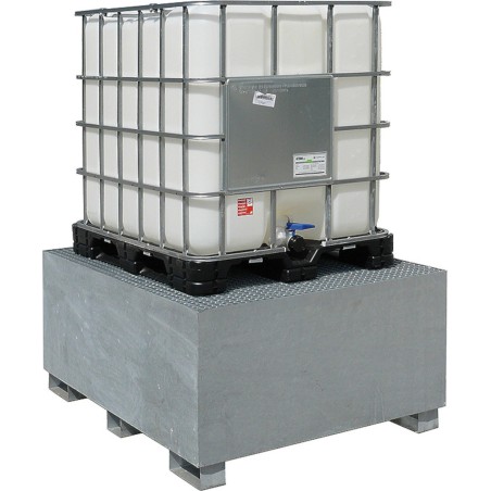Meva Auffangwanne für den IBC-Palettenbehälter MAUZER 1000 l – verzinkt Auffangwanne für den IBC-Palettenbehälter