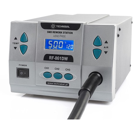 Präzisions-Heißluft-Lötstation Techrebal RF-861DW 1000 W mit Halterung und Lötkolben