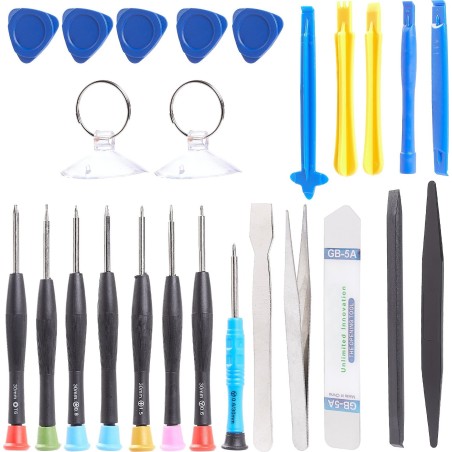 Set: 3-in-1-Lötstation Yihua 853AAA + 25-in-1-GSM-Werkzeugsatz + Zubehör