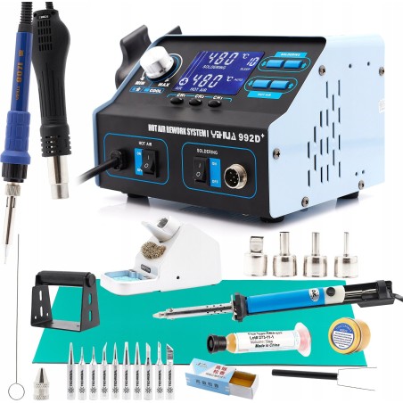Techrebal 2-in-1-Lötstation YIHUA 992D+ Heißluft-Absauggerät