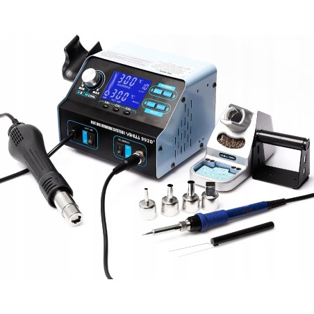 Techrebal Lötstation Yihua 992D+ + Dampfaufnehmer + 10 Filter