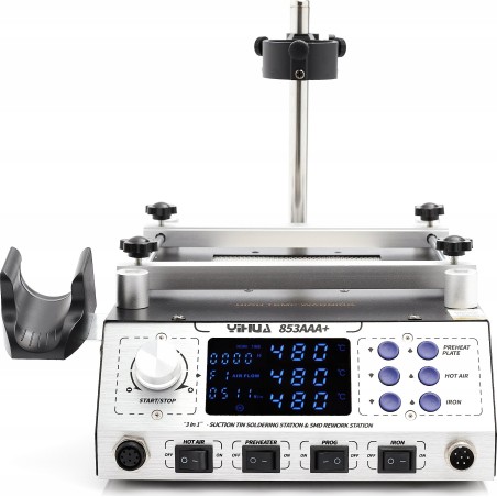 Heizgerät Lötstation 853AAA+ 1270 W 4-in-1 Absauggerät Heißluftlötkolben Lötspitzen Matte Zubehör