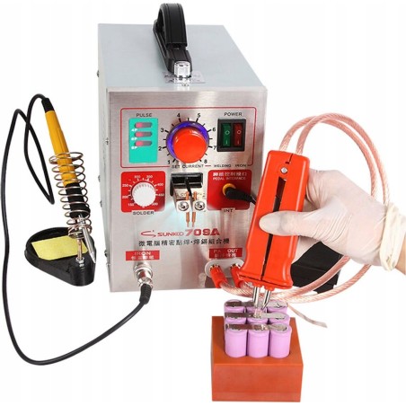 Rosfix Impuls-Punktschweißgerät für Akkus und Zellen, Lötkolben T12 SUNKKO 709A