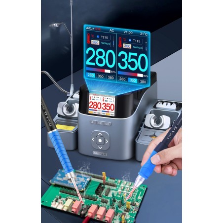 Lötstation Aixun T420D C210 C115 C245 mit 9 Lötspitzen und 50x50 cm großer Unterlage