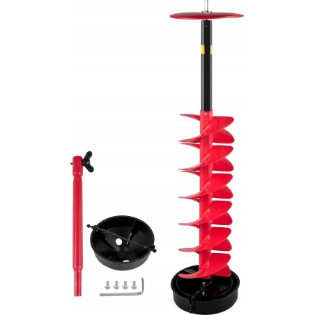 Eisbohrer mit Bohradapter, Oberplatte und Schneidschutz  15 x 99 cm