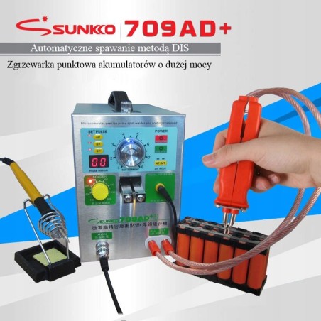 Techrebal Set: Impuls-Schweiß- und Heißsiegelgerät SUNKKO 709AD+