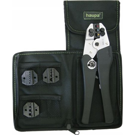 Haupa Set X-Crimp Plus, Presswerkzeug mit austauschbaren Matrizen (211692)