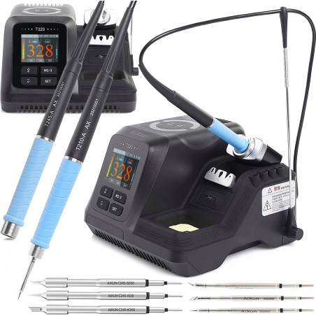 Professionelle Lötstation Aixun T320 – Set mit 2 Lötkolben (C210 und C245) und 6 Lötspitzen