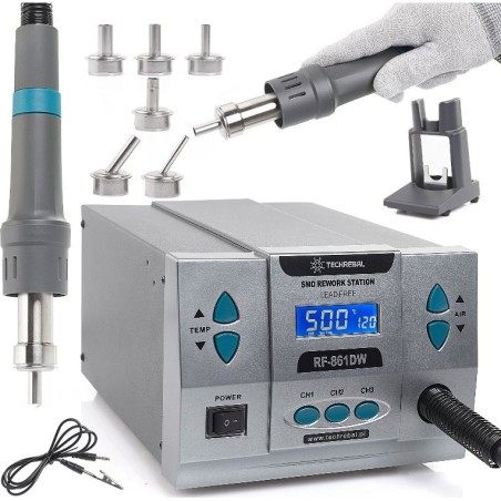 Präzisions-Lötstation Hot-Air Techrebal RF-861DW 1000 W mit Zyklondüse