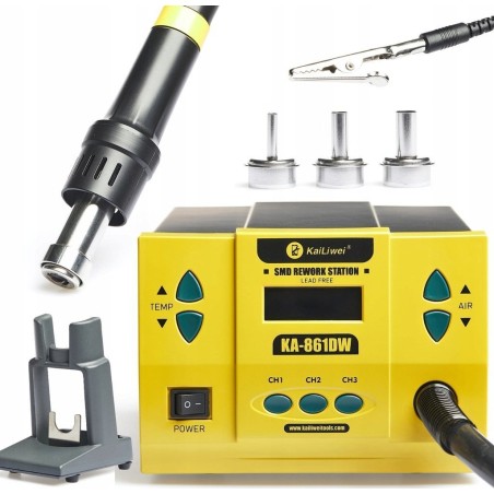 Kailiwei KA-861DW (entspricht Quick 861DW) Heißluftpistole 1000 W, 3 Düsen