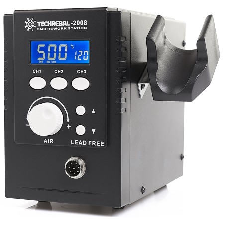 Heißluft-Lötstation TECHREBAL 2008 Set mit 3x Lötmasken, 3x Lötpaste und Düsen