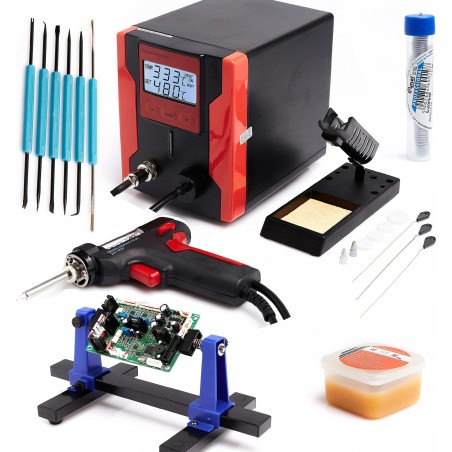 Techrebal Lötstation ZD-8915 + Leiterplattenhalter + Flussmittel