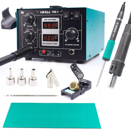Yihua 706 II WEP Lötstation mit T12-Spitze, Heißluft