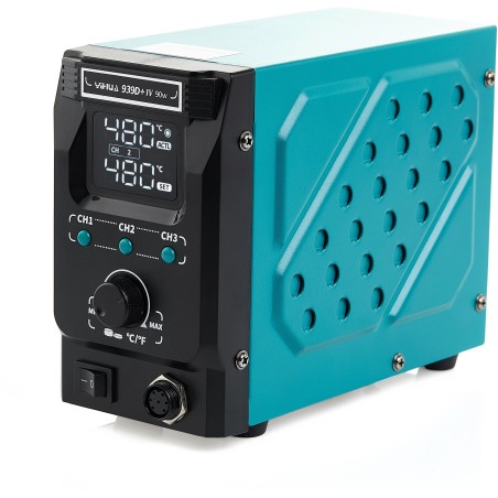 Lötstation Yihua 939D+-IV 90 W, Zubehörset mit Lötkolbenspitzen 902M und PCB-Halterung von Techrebal