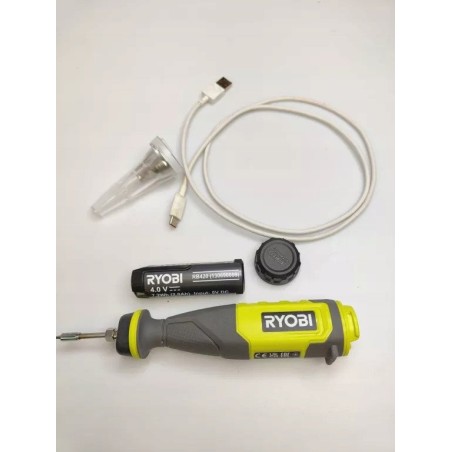 Akku-Lötkolben RYOBI RSI4-120G, 4,0 V, 2,0 Ah Li-Ion, 460 °C, inklusive Lötkolben