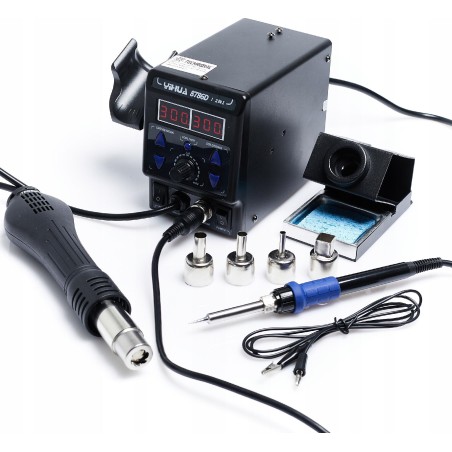 Techrebal 2-in-1-Heißluft-Lötstation YIHUA 8786D-I + Unterlage