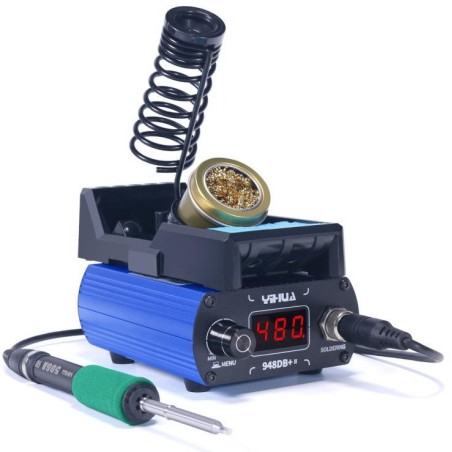 Lötstation Yihua 948DB+II mit 3 T12-Spitzen, umfangreichem Zubehörset und Flussmittel