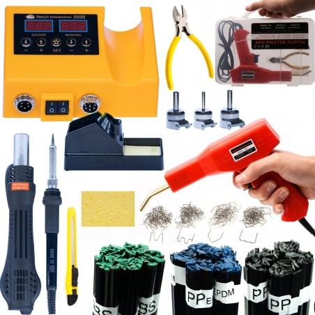 Rosfix 2-in-1-Lötstation Heißluftlötkolben Klebstoff zum Schweißen von ABS- und PP-Kunststoffen