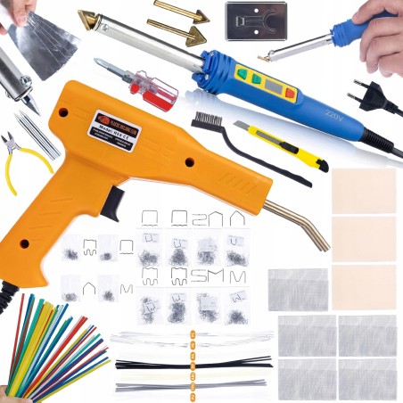Rosfix Lötkolben BLUE KONG 120 W, Heftgerät + 200 Heftklammern + 800 Heftklammern + Klebstoff-Set