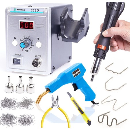 Kunststoffschweißgerät, Lötstation, Lötkolben 858D, Kunststoff-Heftgerät