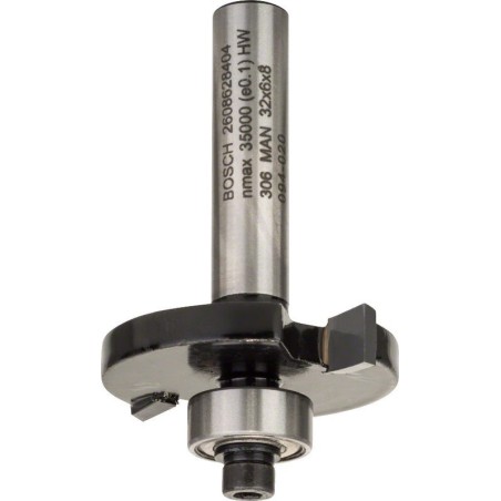 Bosch-Fräser „Bosch Disc Groove Cutter Standard for Wood“, 32 mm, Arbeitsbreite 6 mm (Schaft 8 mm, doppelseitig geschliffen)