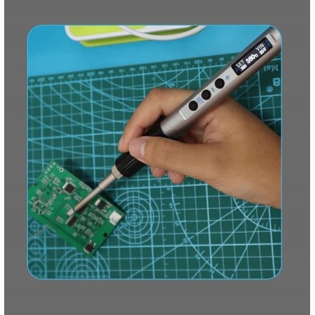 Rosfix – Präzisions-Lötkolben mit austauschbaren Spitzen (T12), 65 W, USB-C, OLED-Display, für Powerbank HQ