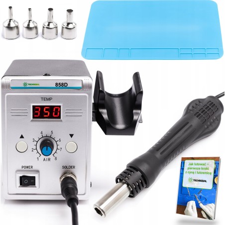 Lötstation Heißluftlötgerät 858D 100–500 °C Techrebal Set