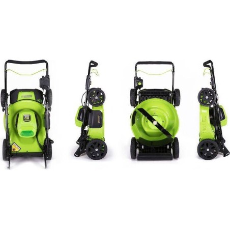 Greenworks 60-V-Akku-Rasenmäher mit 46-cm-Mähdeck (GD60LM46SP)
