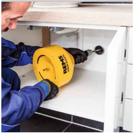 Rems Rohrreinigungsgerät, manuell oder elektrisch, Mini-Cobra, 8 mm Spirale, 7,5 m (170010)