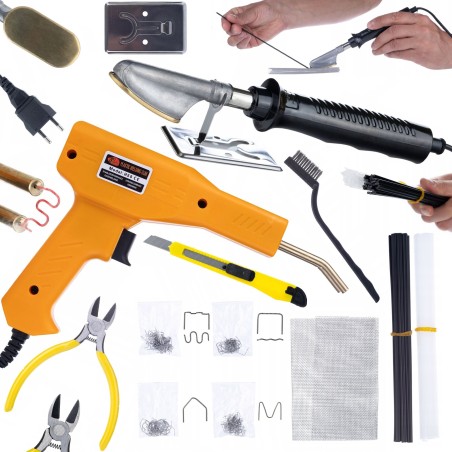 Rosfix ROSFIX LÖTSTIFT, KUNSTSTOFFBÜGELEISEN + HEFTER MIT 200 HEFTKLAMMERN, ZUBEHÖRSET