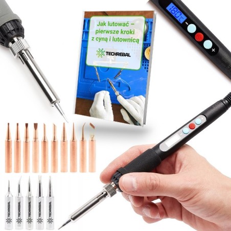 Präzisions-Lötkolben mit Kolben, 60 W, Temperaturregelung, 15 Spitzen (Aluminium und Kupfer)