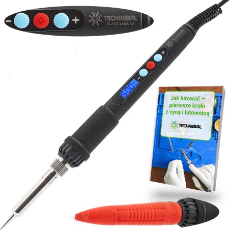 Techrebal 60-W-Präzisions-Lötkolben mit LCD-Display, 10 Spitzen, 900 m