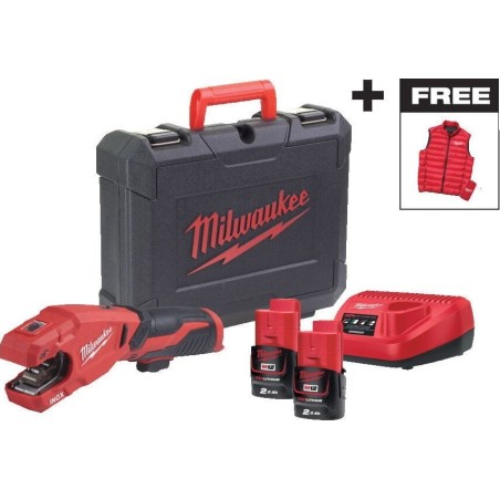 MILWAUKEE.Rohrschneider M12PCSSMC-202C + Lampe M18ALIS-0 und ohne Schutzhülse