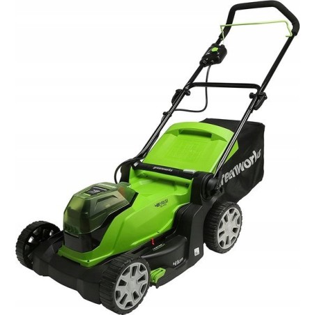 Greenworks Akku-Rasenmäher 2x24V, 41 cm, G24X2LM41K2x, Set mit Dual-Ladegerät + 2 Akkus à 2 Ah