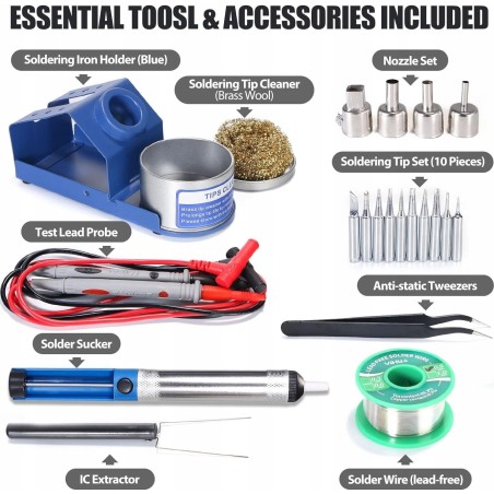 Yihua YIHUA Lötstation 853D 2 A USB SMD, Heißluft-Lötstation