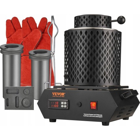 Vevor Schmelzofen für Gold und Edelmetalle, 1350 W, 3 oder 1 kg