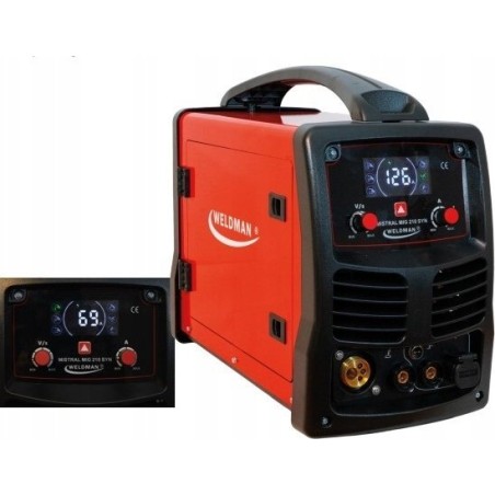 Weldman SEMI-AUTOMATISCHES SCHWEISSGERÄT IN.WELDMAN MISTRAL MIG210 SYN