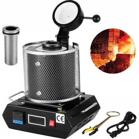 Vevor Schmelz- und Gießofen für Gold und Edelmetalle, 1800 W, 1 kg