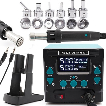 Lötstation und Heißluft-Kunststoffschweißgerät Yihua 993DM-IV