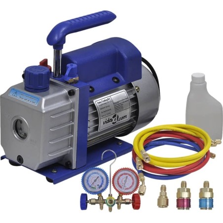 vidaXL VidaXL Einstufige Vakuumpumpe mit Verteiler für 2 Manometer