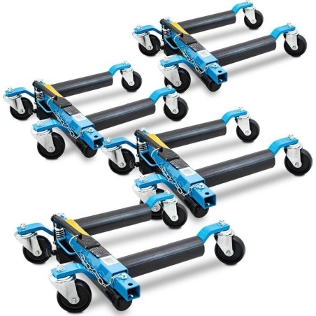 Bituxx Set aus 4 Rangierwagen, 680 kg/Stück, mit hydraulischem Hubmechanismus von Bituxx