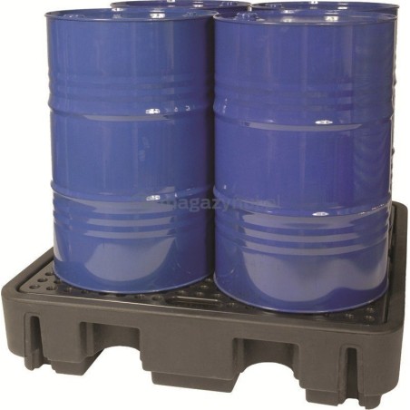 Topserw Auffangwanne für 4 Fässer mit einem Fassungsvermögen von 250 l, Abmessungen 1380 x 1290 x 280 mm