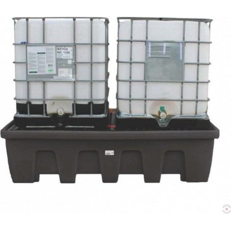 Topserw Auffangwanne mit einem Fassungsvermögen von 1200 l, für 2 IBC/KTC, Abmessungen: 2260 x 1465 x 575 mm