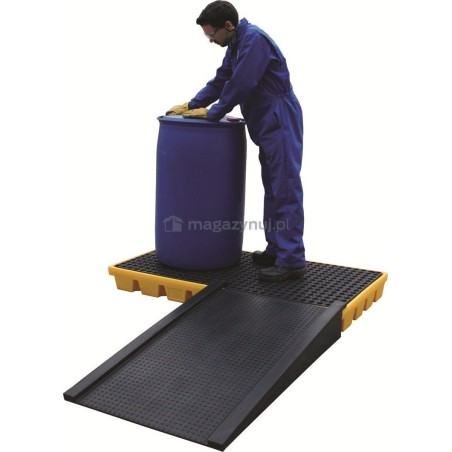 Topserw Auffangwanne für 2 Fässer mit einem Fassungsvermögen von 112 l, Abmessungen 1600 x 800 x 150 mm