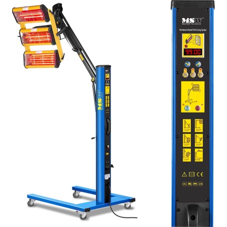 MSW Infrarot-Lackierheizstrahler zum Trocknen von Lacken auf einem Stativ, 3300 W Infrarot-Lackierheizstrahler zum