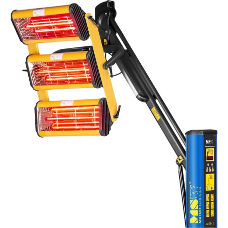 MSW Infrarot-Lackierheizstrahler zum Trocknen von Lacken auf einem Stativ, 3300 W Infrarot-Lackierheizstrahler zum