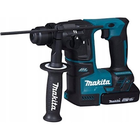 Makita Akku-Bohrhammer DHR171RAJ, 18 Volt – blau/schwarz, MAKPAC, 2x Li-Ionen-Akku 2,0 Ah – DHR171RA