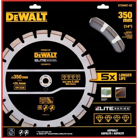 Dewalt DEWALT Diamanttrennscheibe 350 mm ELITE Asphalt/Beton
