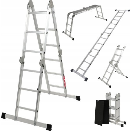 Kadax KADAX Aluminium-Klappleiter für den Hausgebrauch 4x3, 150 kg