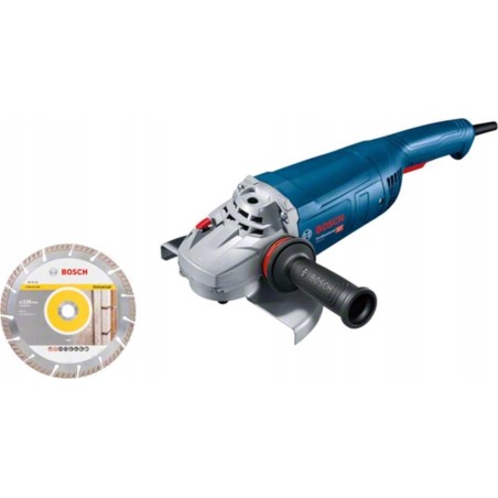 Bosch Bosch Winkelschleifer GWS 22-230 J Professional (blau, 2.200 Watt, inkl. Diamanttrennscheibe)